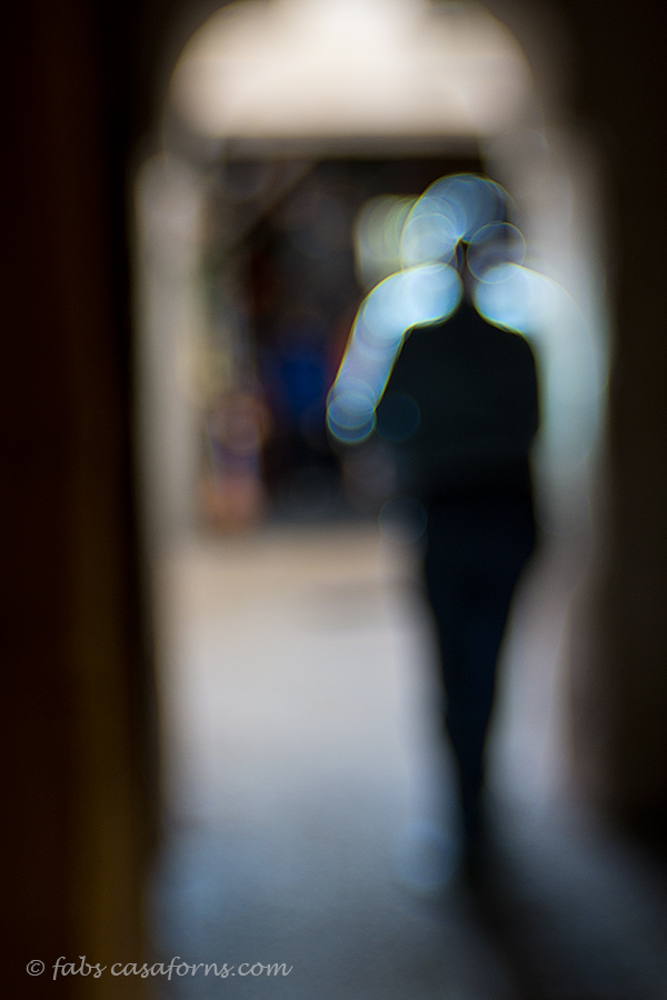 Totally out of focus silhouette.